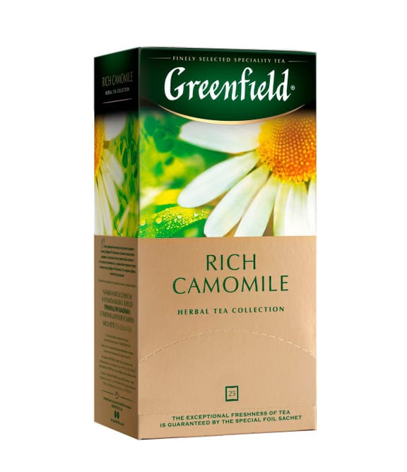 Чай Гринфилд Рич Камомайл с ромашкой 25пак*2г 0,09 кг  картонная коробка   чай 