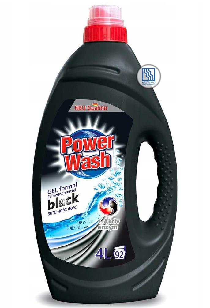 Гель для стирки Power Wash BLACK 4л 4л     Гель для стирки 1