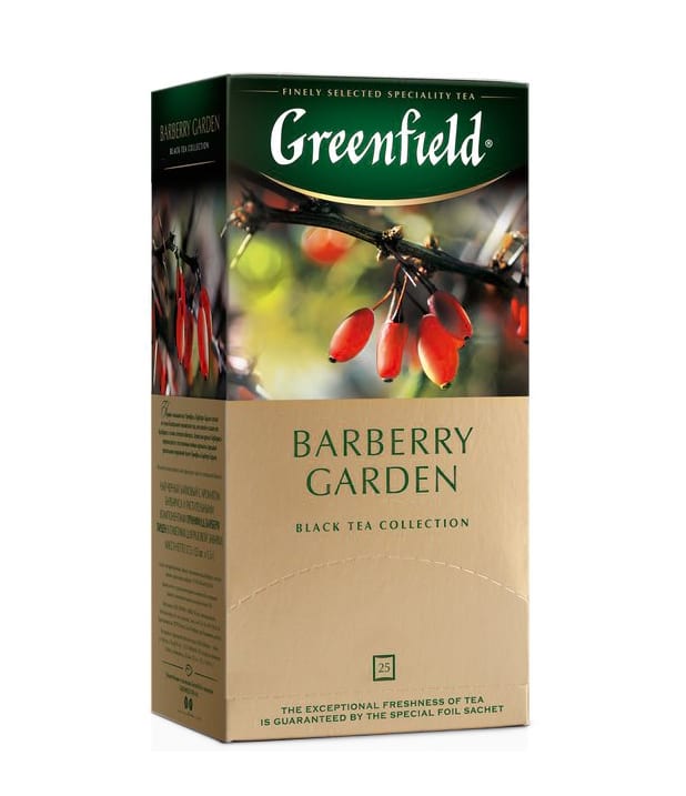 Чай Гринфилд черный Барбарис 25*1,5г 0,09 кг  картонная коробка   чай 