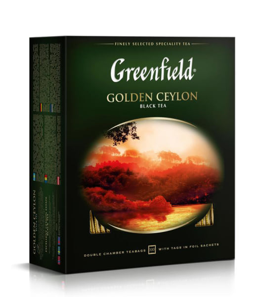 Чай Гринфилд черный Голд Цейлон 100*2г 0,358 кг  картонная коробка   чай 