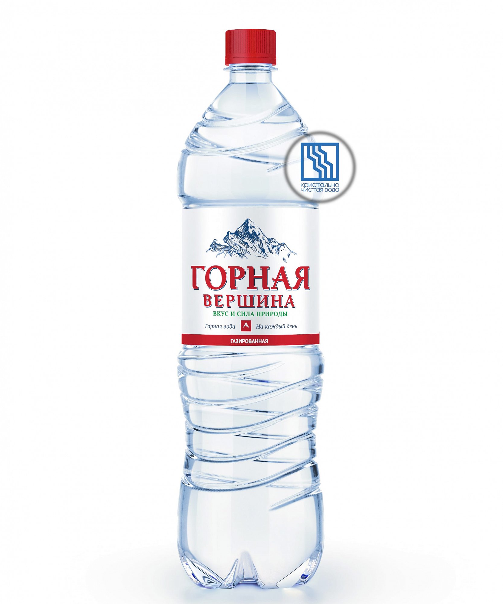 Горная вершина 1.5 газированная ПЭТ   горная 6